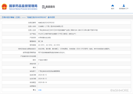 艾诗摩尔激光生发梳国内首获二类器械认证，开启生发行业“械字号”新时代？